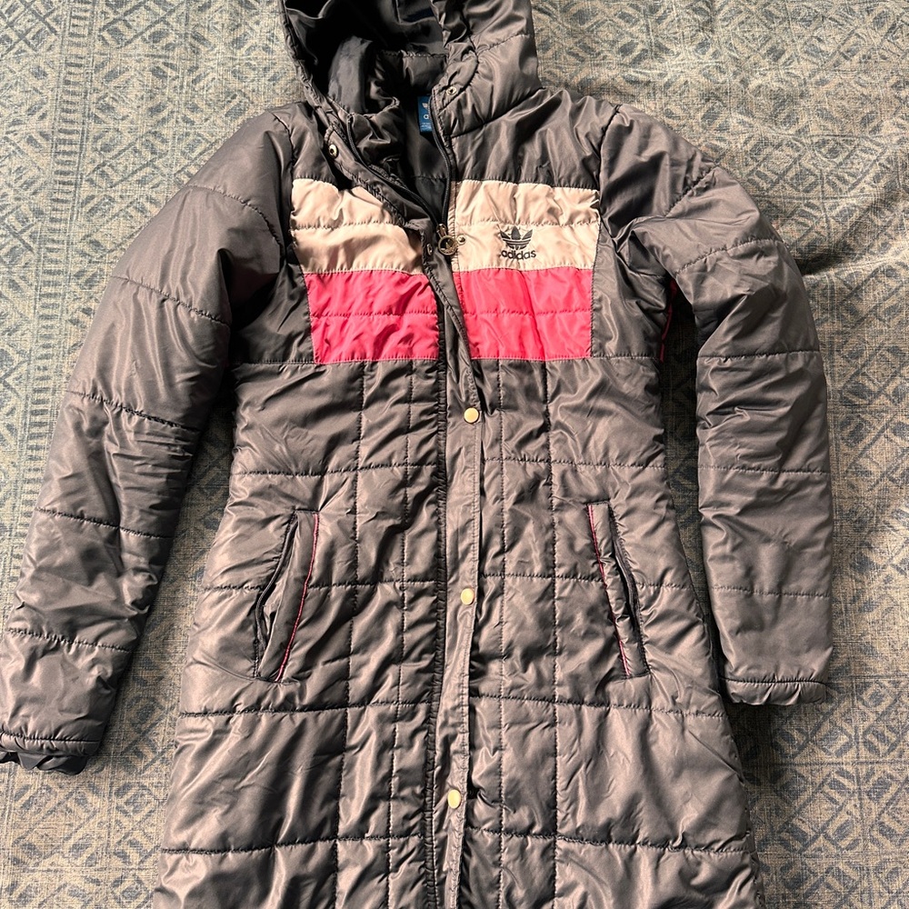 Adidas grey Puffer Coat